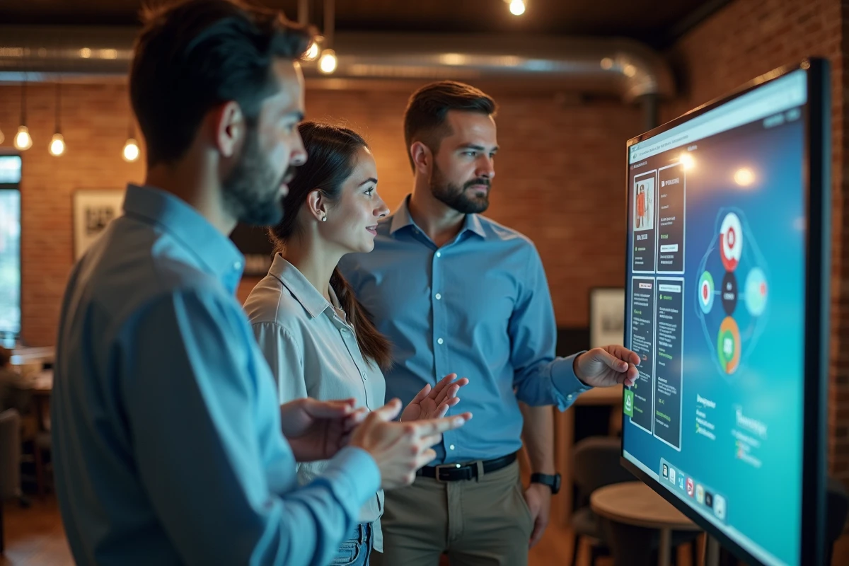 Groupe de jeunes professionnels collaborant dans un espace coworking